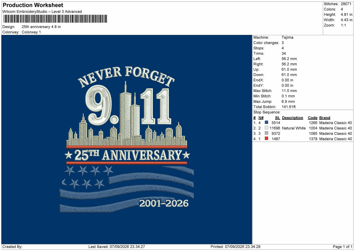 Anniversary Text Embroidery Machine Design File 6 sizes