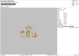 295 Crown 3D Embroidery File 6 sizes