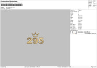 295 Crown 3D Embroidery File 6 sizes