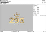 295 Crown 3D Embroidery File 6 sizes