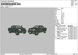 2 Trucks 0705 Embroidery File 6 sizes