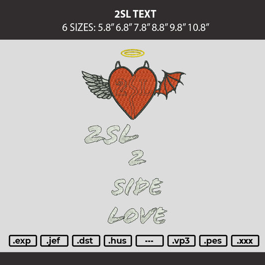 2sl Embroidery Machine Design File 6 sizes