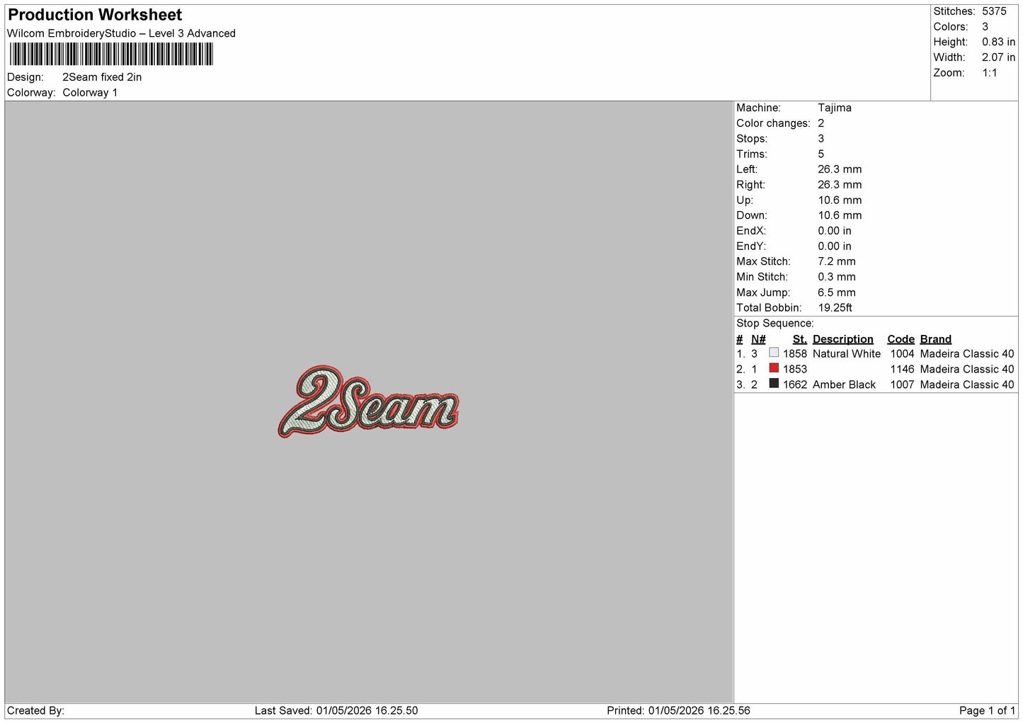 2Seamtext Embroidery File 6 sizes