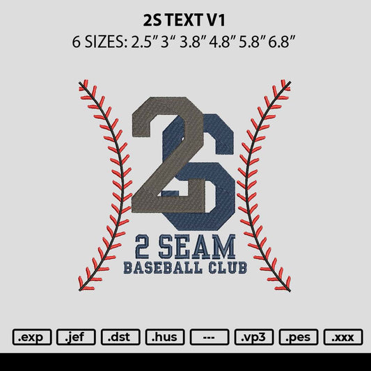 2stext V1 Embroidery File 6 sizes