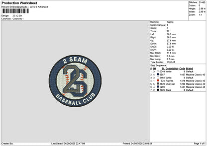 2stext V2 Embroidery File 6 sizes