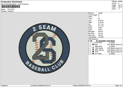 2stext V2 Embroidery File 6 sizes