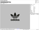 Adidas Trefoil Embroidery File 5 size