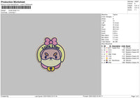 2cute Embroidery File 6 sizes