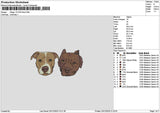 2 Dogs 1312 Embroidery File 6 sizes