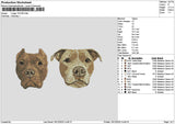 2 Dogs 1612 Embroidery File 6 sizes