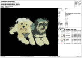 2dogs 2212 Embroidery File 6 sizes