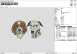 2dogs 1012 Embroidery File 6 sizes