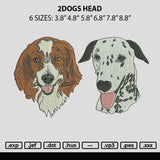 2dogs 1012 Embroidery File 6 sizes
