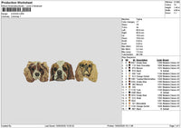 Dogs 1503 Embroidery File 6 sizes