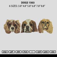 Dogs 1503 Embroidery File 6 sizes