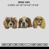 Dogs 1503 Embroidery File 6 sizes