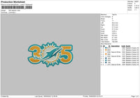 Dolphin 1609 Embroidery File 6 sizes