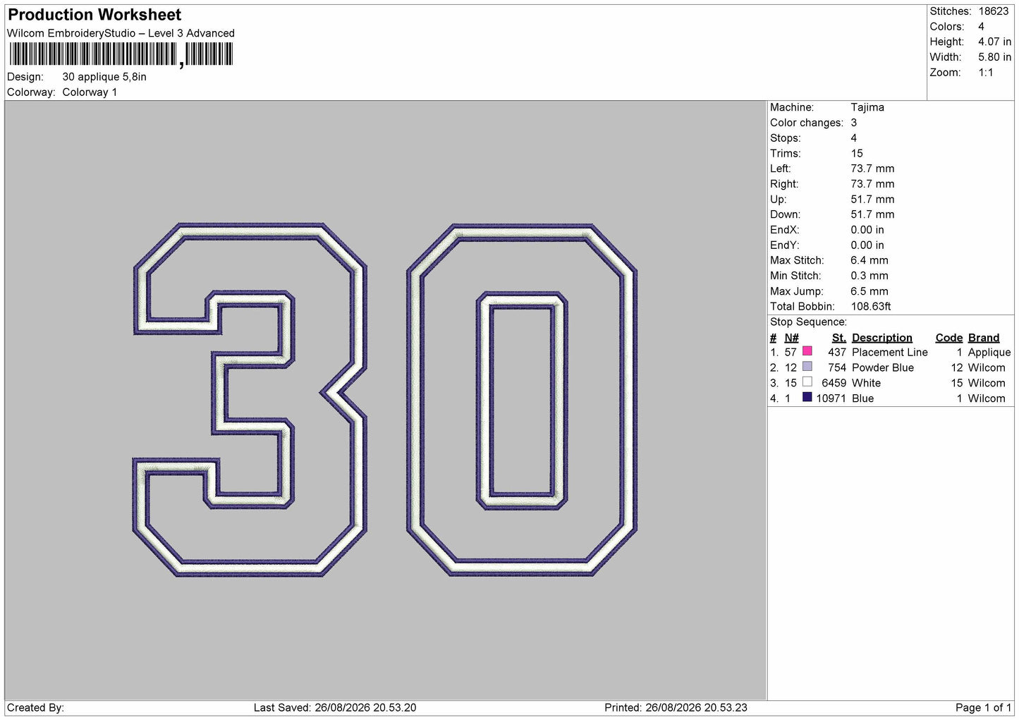 30 Applique Embroidery Machine Design File 6 sizes