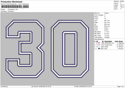 30 Applique Embroidery Machine Design File 6 sizes