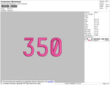 350 Embroidery File 4 size