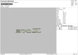 370z Embroidery File 6 sizes