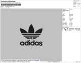 Adidas Trefoil Embroidery File 5 size