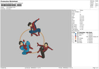 3 Spiderman Embroidery File 5 sizes