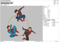 3 Spiderman Embroidery File 5 sizes