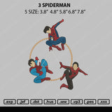 3 Spiderman Embroidery File 5 sizes