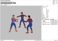 3 Spiderman V2 Embroidery File 4 size