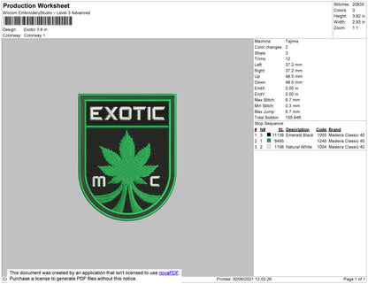 Exotic Embroidery File 4 size