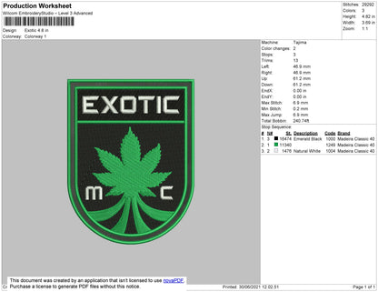 Exotic Embroidery File 4 size