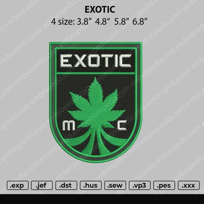 Exotic Embroidery File 4 size