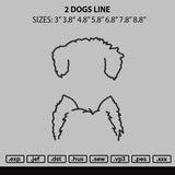 3 Dogs Line Embroidery File 6 sizes
