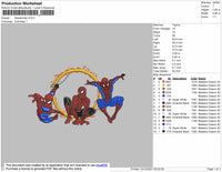 3 Spiderman Embroidery File 4 size