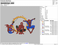 3 Spiderman Embroidery File 4 size