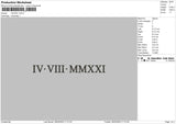 Roman V2803a Embroidery File 6 sizes