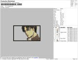 Aot Levi Rectangle Embroidery File 4 size