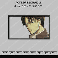 Aot Levi Rectangle Embroidery File 4 size