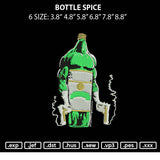 Bottle Spice Embroidery File 6 sizes