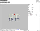 Air Society Embroidery File 4 size