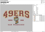 49ers Hk V3 Embroidery File 6 sizes