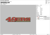 49ersv2 Embroidery File 6 sizes