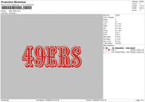 49ers Red Embroidery File 6 sizes