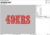 49ers Red Embroidery File 6 sizes