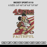 Mickey Sport 0110 Embroidery File 6 sizes