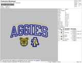 Aggies Embroidery File 4 size