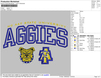 Aggies Embroidery File 4 size