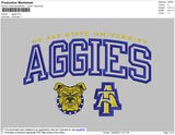 Aggies Embroidery File 4 size