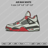 Air Max White Embroidery File 4 size